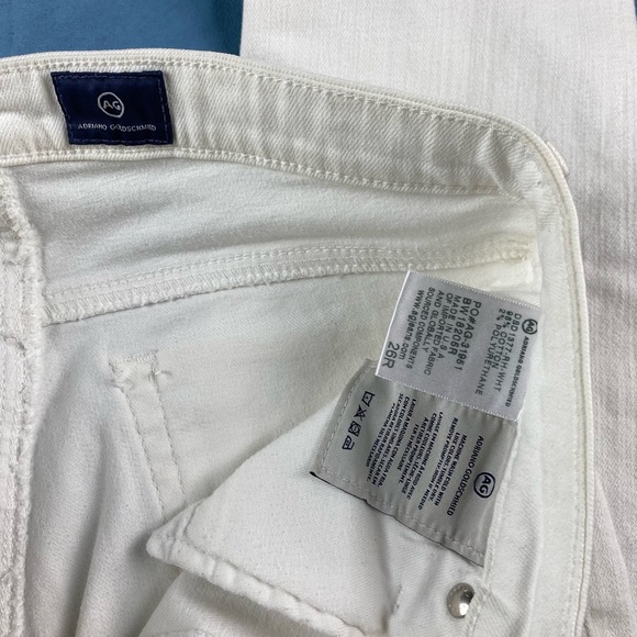 AG Adriano Goldschmied Stevie Ankle Jeans White size 26 - Picture 4 of 4